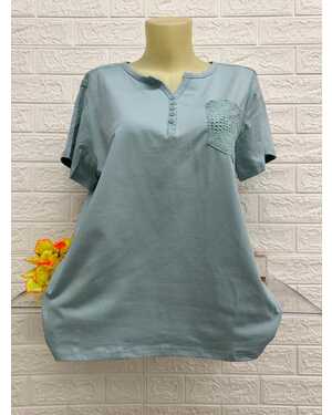 Женская Футболка Состав ткань: 95% Хлопок ( Cotton ), 5% Спандекс Размер: Единый 50-56