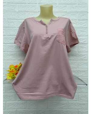 Женская Футболка Состав ткань: 95% Хлопок ( Cotton ), 5% Спандекс Размер: Единый 50-56