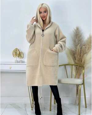 ЖЕНСКИЙ КАРДИГАН АЛЬПАКА ДЛИНА 95-100 см