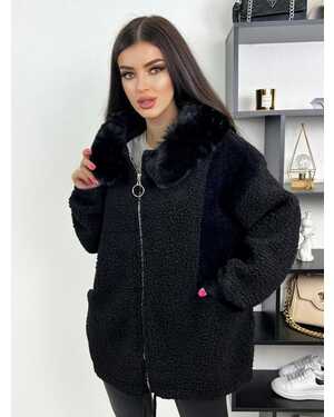 ЖЕНСКИЙ КАРДИГАН АЛЬПАКА Капюшон Отстегивается мех