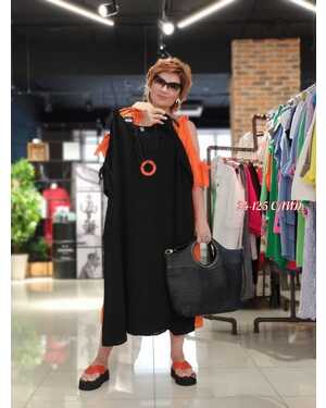 Женское платье ткань лен полиэстер