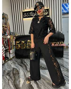 ЖЕНСКИЙ КОСТЮМ Кофта: Гипюр + Подкладка Штаны: Барби + гипюр