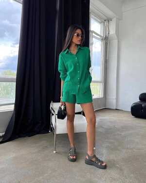 Женский костюм двойка Ткань сингапур