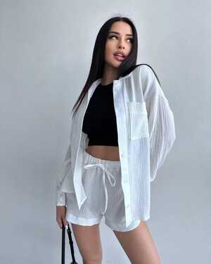 Женский костюм двойка Ткань сингапур