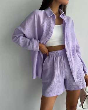 Женский костюм двойка Ткань сингапур