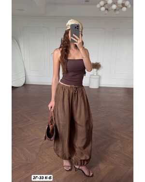 Женские Легкие льняные брюки в стиле Aladdin — свободный крой Размер 42-48 (One-size)