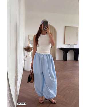 Женские Легкие льняные брюки в стиле Aladdin — свободный крой Размер 42-48 (One-size)