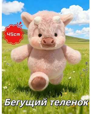 БЕГУЩИЙ ТЕЛЕНОК 45 СМ МАТЕРИАЛ: ПЛЮШЕВЫЙ