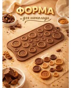 Форма для льда и шоколада, 22×10,5 см, 19 ячеек.