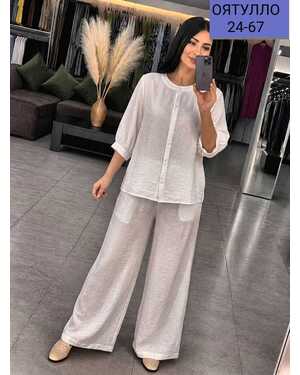 ЖЕНСКИЙ КОСТЮМ Размеры: M(44–46) L(46–48) XL(48–50). Ткань: лён, хлопок.