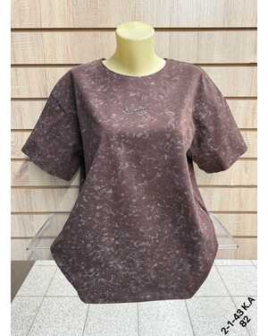 ЖЕНСКАЯ ФУТБОЛКА ТКАНЬ 95% COTTON, 5% SPANDEX РАЗМЕР ЕДИНЫЙ 50-54