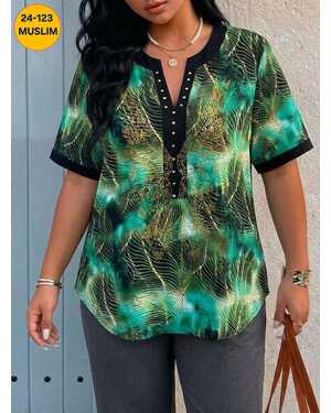 Распродажа Женская блузка. Размеры: XL (50–52), 2XL (52–54), 3XL (54–56). Ткань — штапель.