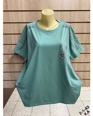 ЖЕНСКАЯ ФУТБОЛКА Размер 64/68 (ЕДИНЫЙ) Материал: 95% COTTON, 5% SPANDEX