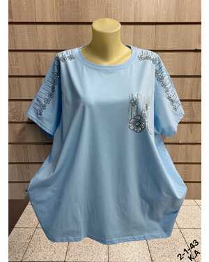 ЖЕНСКАЯ ФУТБОЛКА Размер 64/68 (ЕДИНЫЙ) Материал: 95% COTTON, 5% SPANDEX
