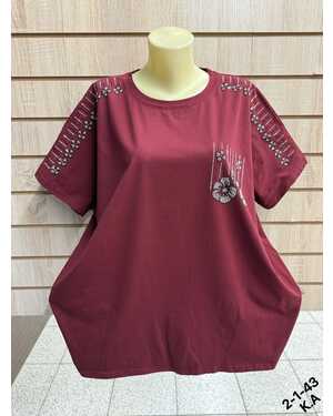 ЖЕНСКАЯ ФУТБОЛКА Размер 64/68 (ЕДИНЫЙ) Материал: 95% COTTON, 5% SPANDEX