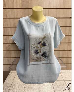 ЖЕНСКАЯ БЛУЗКА Размеры: XL(52) - 2XL(54) - 3XL(56) - 4XL(58) Материал: 95% COTTON, 5% ELASTANE