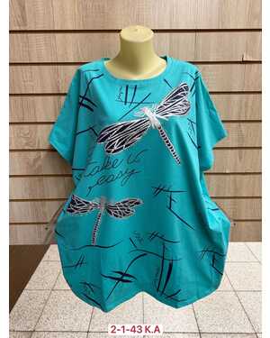ЖЕНСКАЯ ФУТБОЛКА Размер: 64/68 (ЕДИНЫЙ) Материал: 95% COTTON, 5% POLYESTER