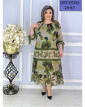 ЖЕНСКОЕ ПЛАТЬЕ РАЗМЕР XL50-52 2XL54-56 3XL58-60 Ткань – шифон с подкладкой