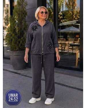 Женский костюм Двойка Ткань Микро Вельвет Состав 95% Coton 5% Polyester Фабричный Китай