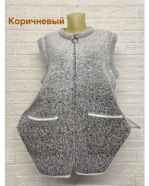 Женская жилетка Состав 70% Хлопок ( Cotton ),20% Эластан, 10% Кашемир Размер: Единый