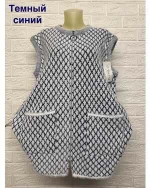 Женская жилетка Состав 70% Хлопок ( Cotton ),20% Эластан, 10% Кашемир Размер: Единый