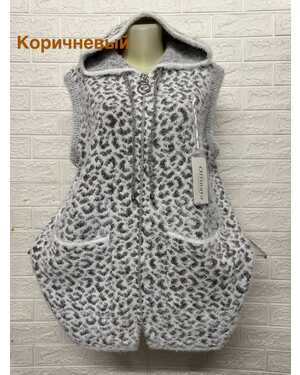 Женская жилетка Состав 70% Хлопок ( Cotton ),20% Эластан, 10% Кашемир Размер: Единый 56-62