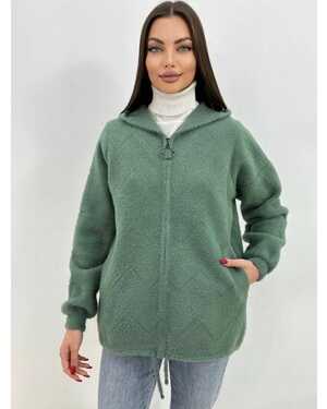 Женский Кардиган 66-67см Ткань: Альпака Состав ткань: 70% Хлопок (Cotton),25% Полиэстер, 5% Спандек Размер: Единый 46-48-50-52