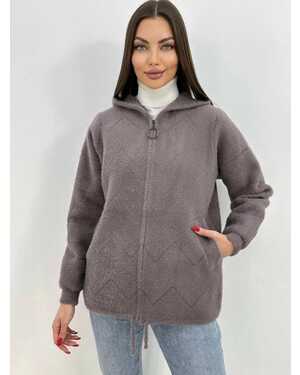 Женский Кардиган 66-67см Ткань: Альпака Состав ткань: 70% Хлопок (Cotton),25% Полиэстер, 5% Спандек Размер: Единый 46-48-50-52