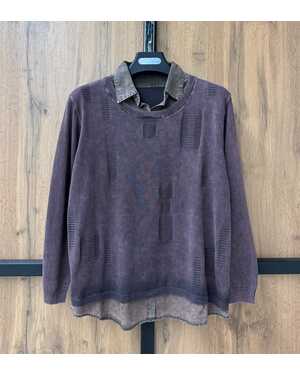 Женская кофточка Размер : Over size ( 48-56) Длина : 65-70см , грудь 104-124cm про-ль корея