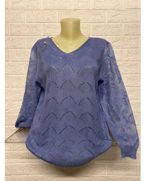 Кофта с люрексом Состав ткань: 45% Хлопок (Cotton); 35% Кашемир; 10% Ангора; 10% Эластан Размер Единый 50-56