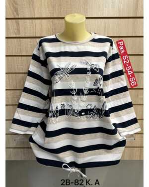 Кофта, хлопок Раз: XL(52)-2XL(54)-3XL(56)-4XL(58)-5XL(60)