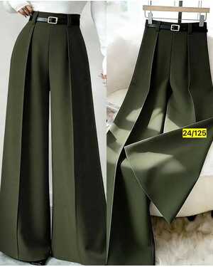 Женские брюки ткань барби Ремень в комплекте