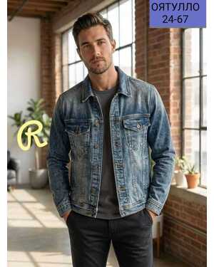 Мужская джинсовка фабричный Китай размер M48 L50 XL52 2XL54 3XL56 4XL58