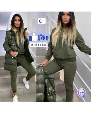 Женский костюм тройка Ткань: Флис + синтепон