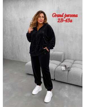 Женский велюровый костюм Размеры: 2XL(50-52) 3XL(54-56) 4XL(58-60) 5XL(62-64) в размер
