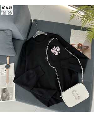 Женская Кофта молодёжная с гербом Размер: единый 42/48 Живое фото. Фабричный Китай