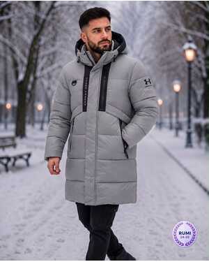 Мужская куртка наполнитель холлофайбер сезон Зима