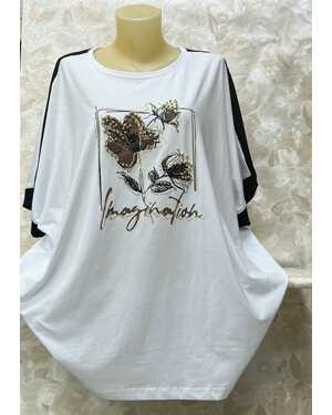 Женская футболка состав: 95% cotton 5% spandex длина: 70-75 Cm