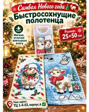 Подарочный набор в сумке Мягкие полотенца 2шт (25*50)
