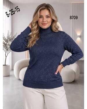 Женская Водолазка Ткань Шерсть и люрекс Состав: 40% cotton, 35%cashmere, 10%angora, 10%elastane Единый Размер на 52/60